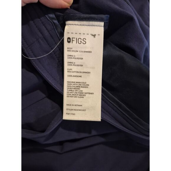 Figs Women's Full Zip Scrub Utility Jacket‎ Workwear Pockets Size XL Dark Blue - Picture 5 of 9